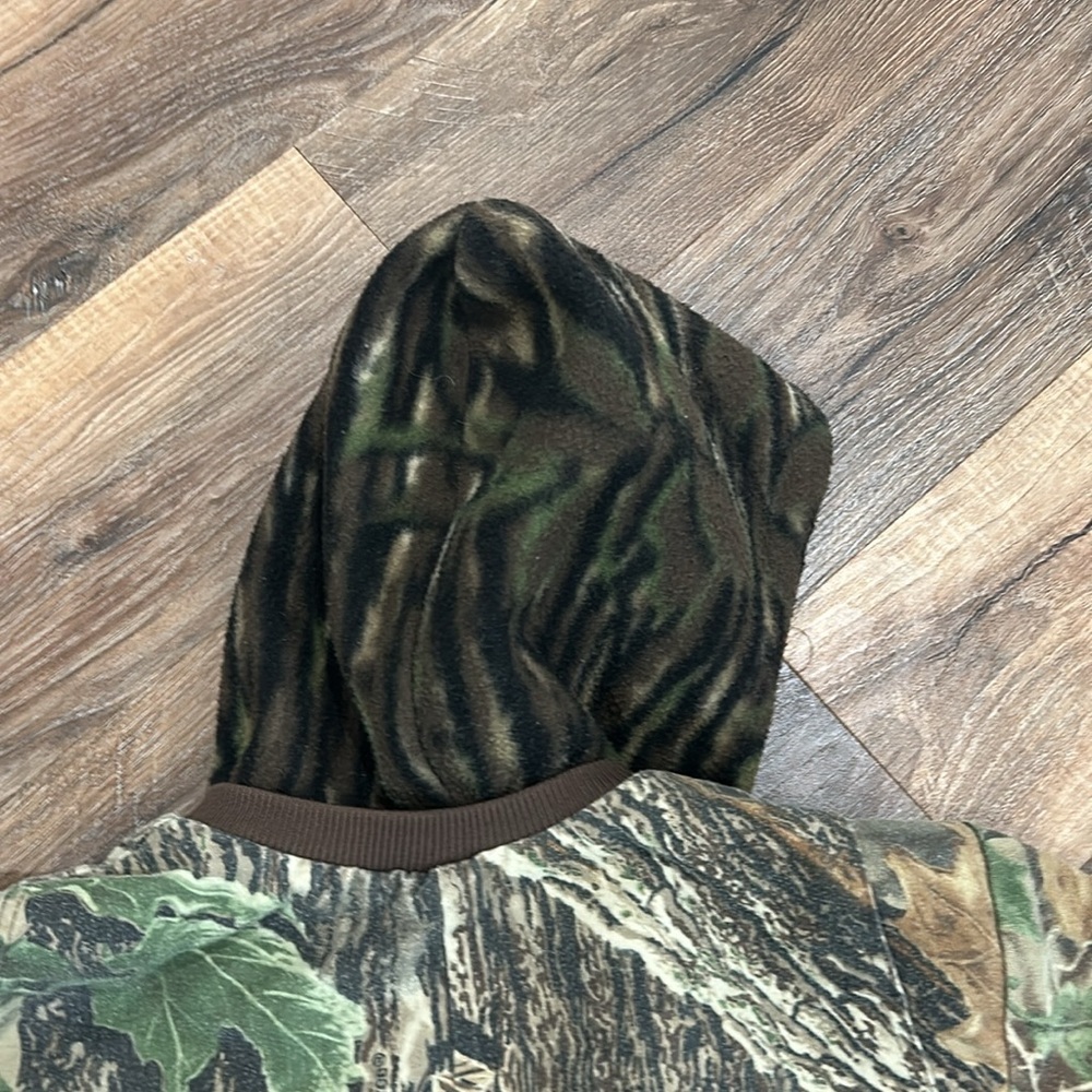 Cabelas vintage style realtree camo jacket boys w/ hood, quilted lining pockets - Picture 13 of 13